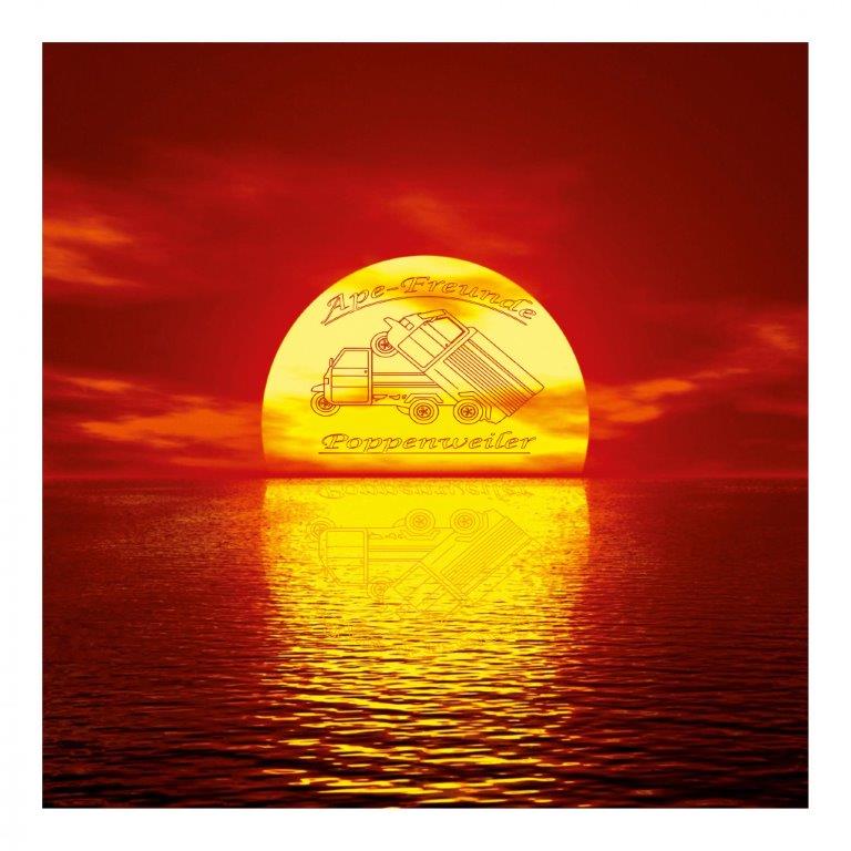Logo im Sonnenuntergang